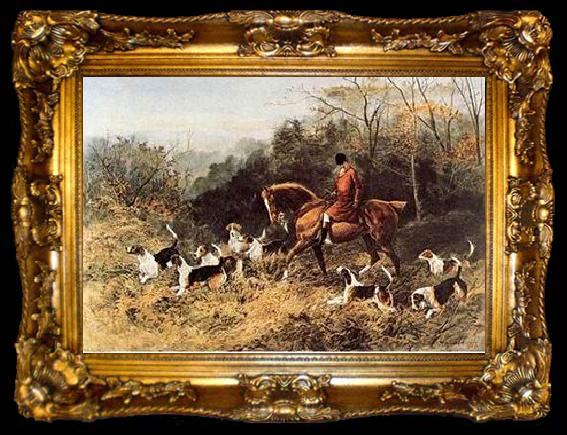 framed  unknow artist Classical hunting fox, Equestrian and Beautiful Horses, 102., ta009-2